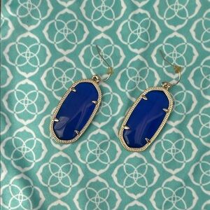Kendra Scott Blue and Gold Earrings